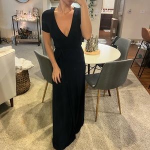 LuLu's Navy Blue Wrap Dress